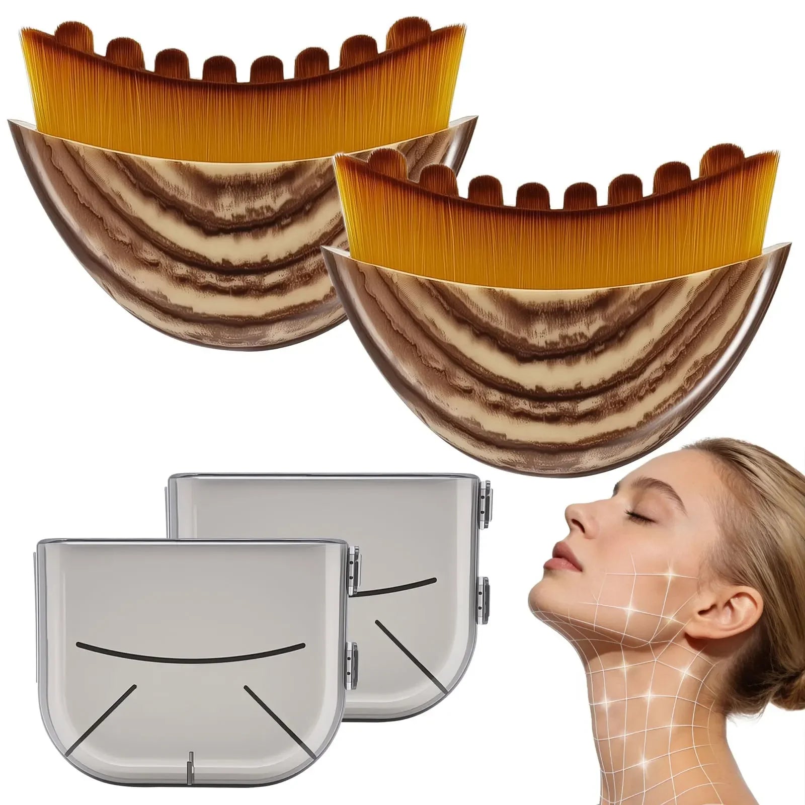 Massager Lymphatic Contour Face Brush Chin Jawline Sculpting Drainage Massager Face Ergonomically Designed Fit Skin Precisely