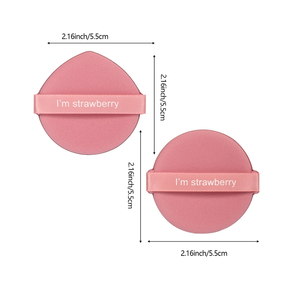 Karsyngirl 7Pcs/Box Strawberry Cosmetic Puff Set Double Side Women Soft Makeup Sponge Beauty Make up Powder Tools