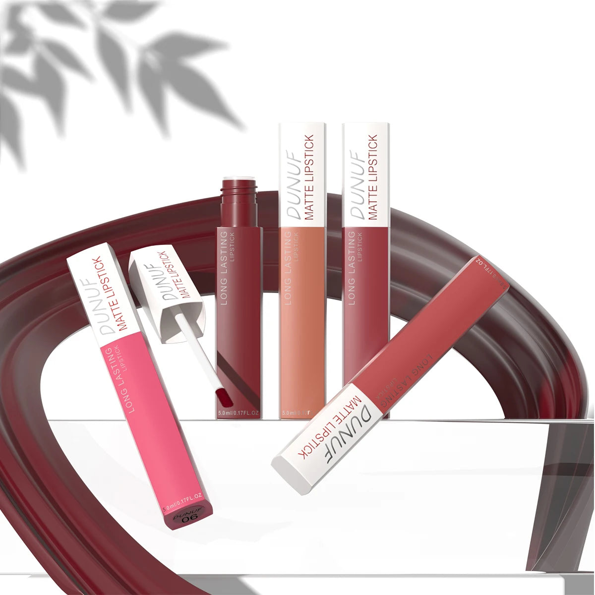 Long-Lasting Lip Gloss Lipstick 8pcs/set: Matte Non-Stick Cup Waterproof Nude Deep Red Mauve Christmas And Valentine's Day Gifts