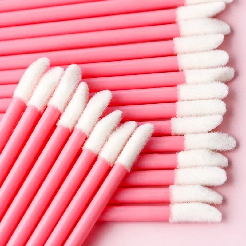 50/100PCS Wholesale Lipstick Gloss Wands  Perfect Best Make Up Applicator Hotting makeup  Disposable Lip Brush Women Accessories