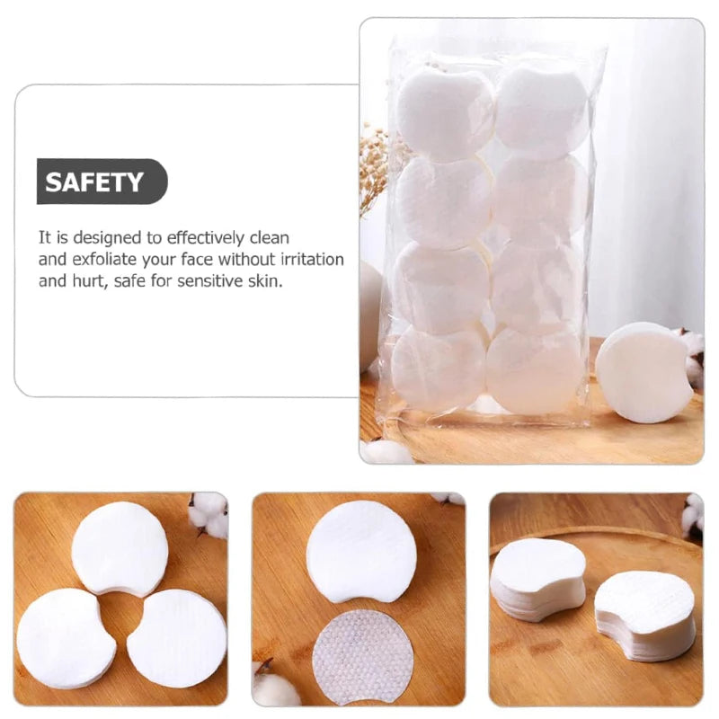 Disposable Makeup Cotton Pad 300/600/1200pcs Soft Pearl Notched Design Facial Cleaning Wipes Makeup Remover Beauty Cosmetic Tool