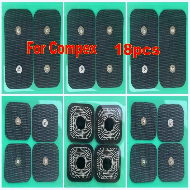 20pcs  New Self Adhesive TENS Electrode Square Larger Studded Pads for Compex Muscle Stimulator Machines