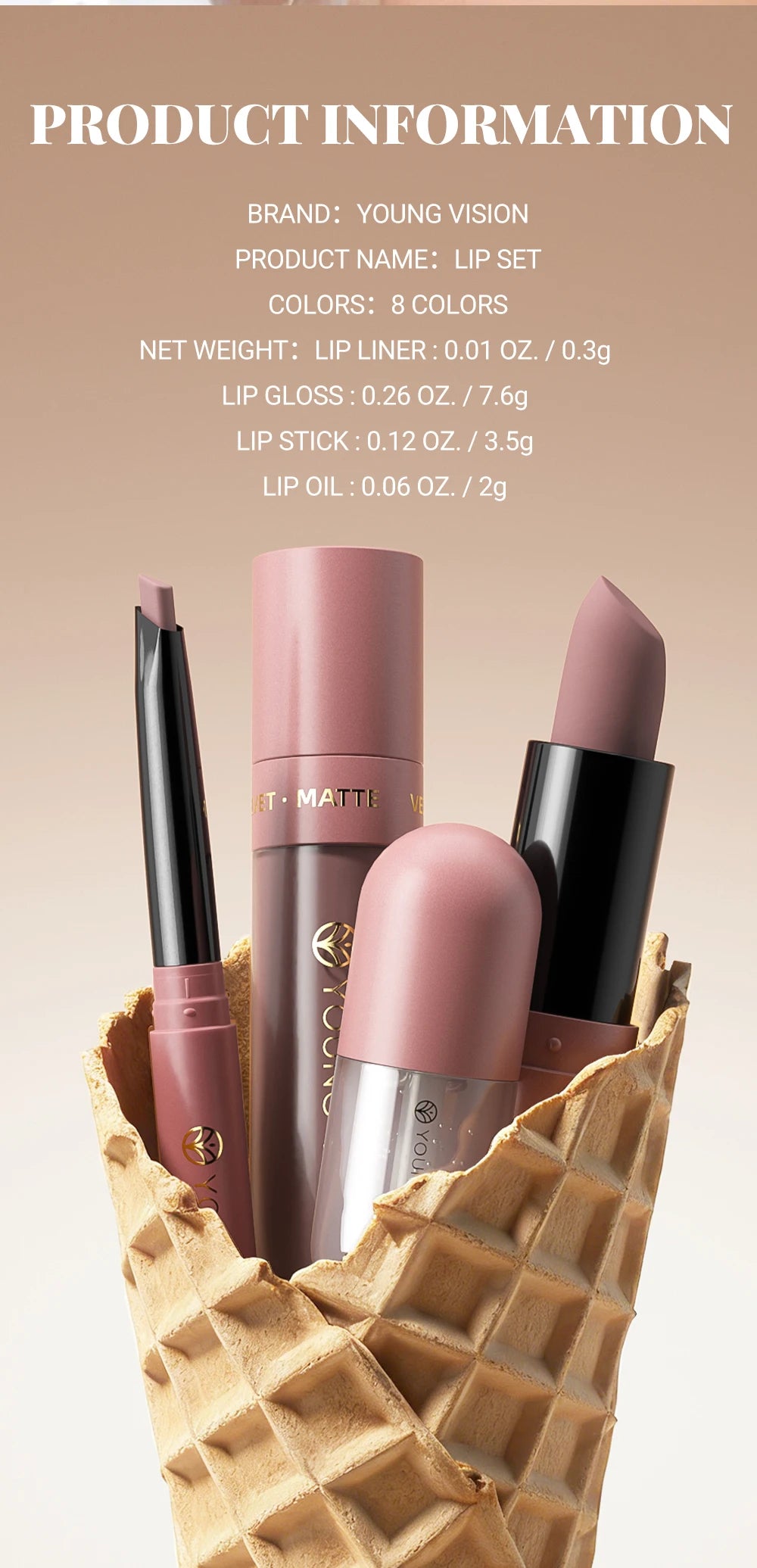 4pcs/10pcs/set Nude Lip Gloss Matte Velvet Lipstick Waterproof Long-lasting  Liquid Lipstick Women Moist Lip Tint