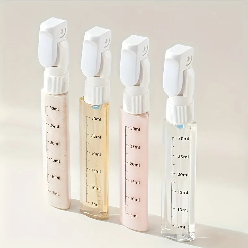 1pc 4-in-1 Emulsion Dispenser Bottle, Travel Bottle, Minimalist with Labels, Travel Dispenser Bottle, Toiletry Container