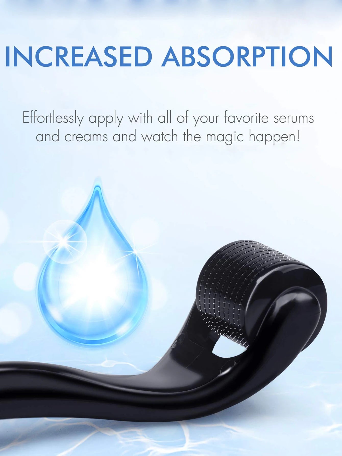 1 Pcs 540 Microneedle Rollers Dermatological Derma Micro Needles Titanium Help Hair Softens Acne Scars Skin Face Care Tool