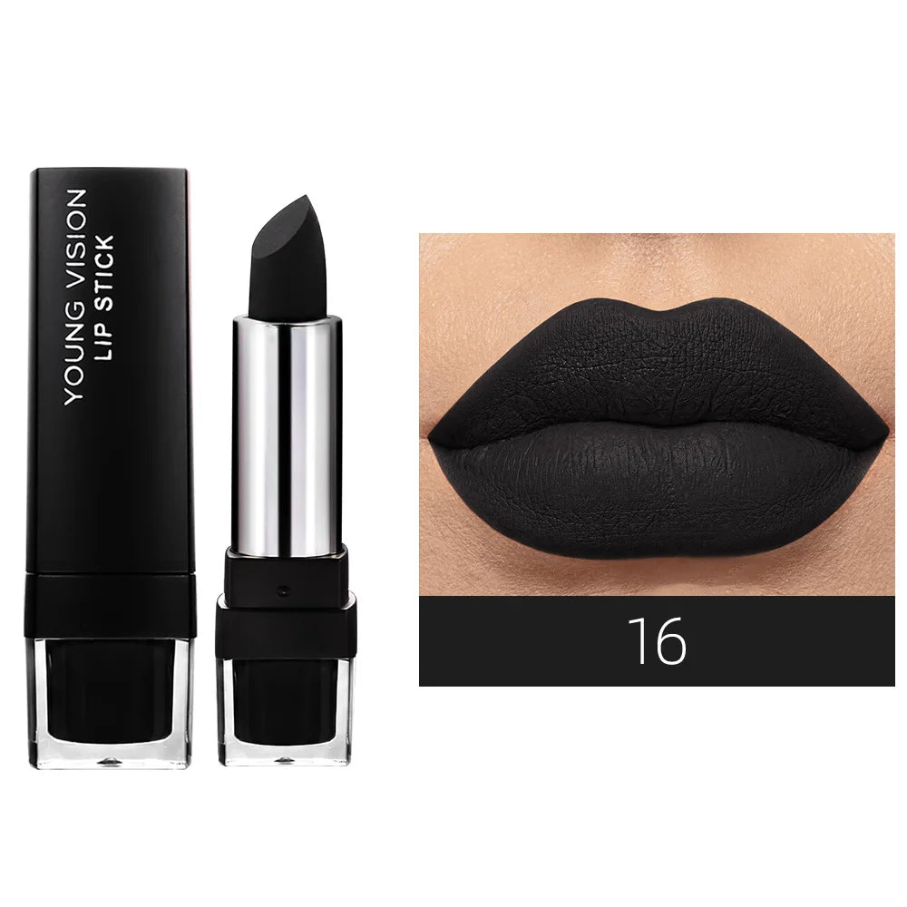 12-Color Matte Lipstick , Non-Fading, Non-Stick Cup Long-Lasting Velvet Finish, Smooth Matte Lip Color Waterproof Smudge-proof