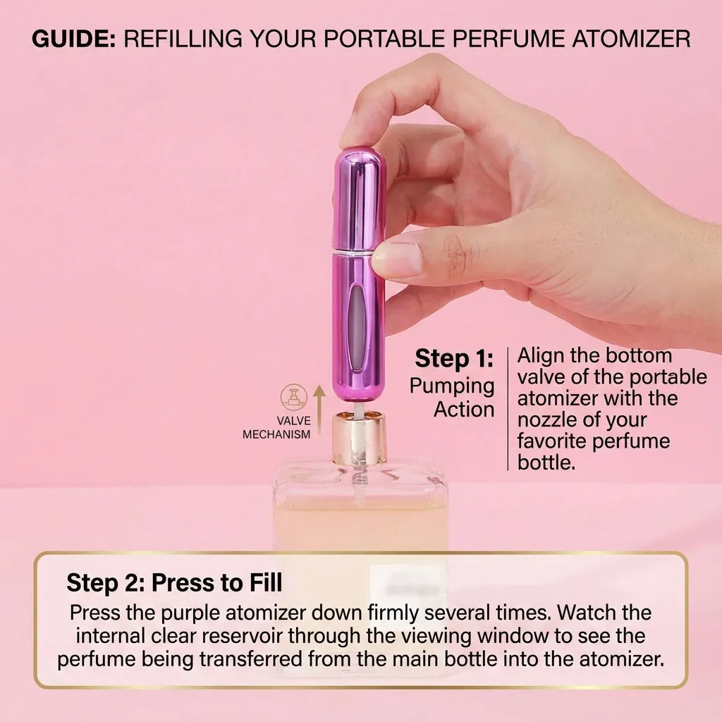 1/5Pcs Travel Perfume Bottle Refillable Portable Mini Atomizer Spray Refill Bottle Women Pocket Dispenser Cologne Sprayer 5ml