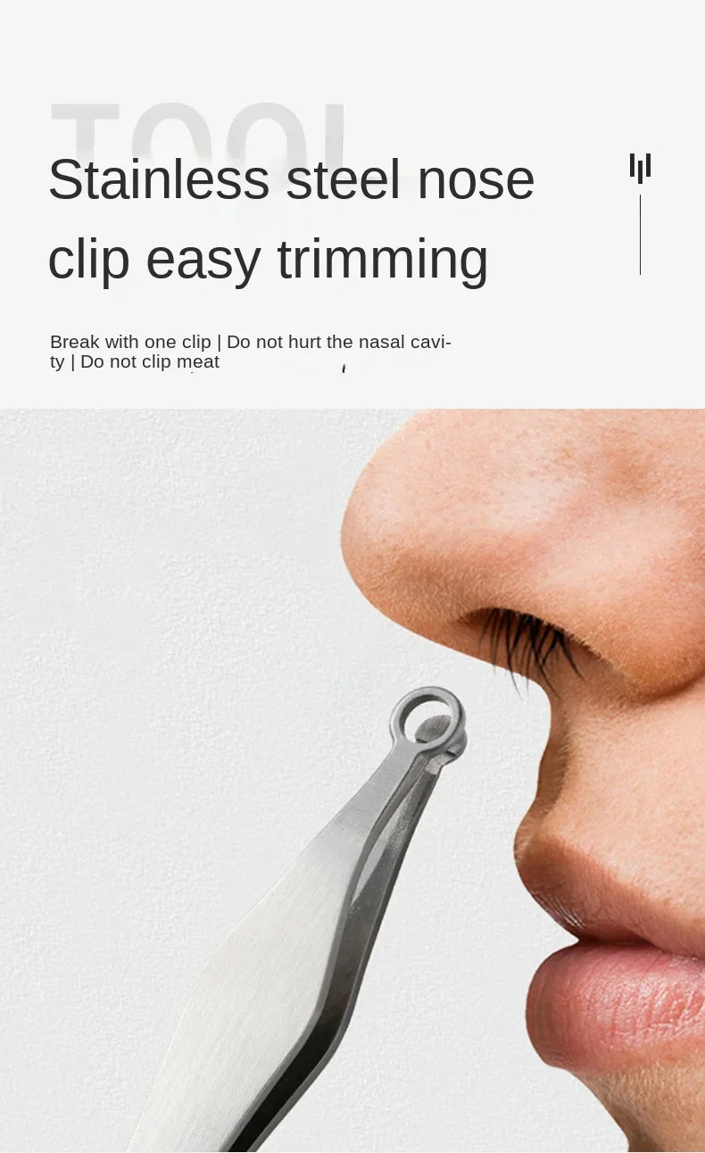 Universal Nose Hair Trimming Tweezers Stainless Steel Eyebrow Nose Hair Cut Manicure Facial Trimming Makeup Scissors Trimmer