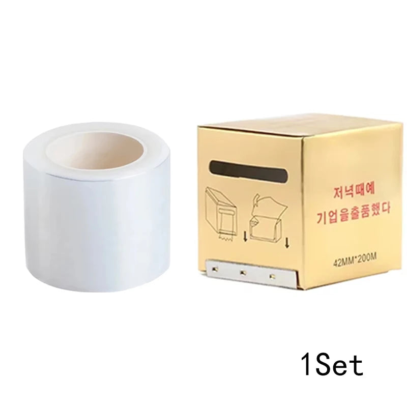 200m Transparent Makeup Film Lip Eyebrow Tattoo Wrap Cover Eyelash Extension Glue Remover Lash Perm Lifting Film Microblade Tool