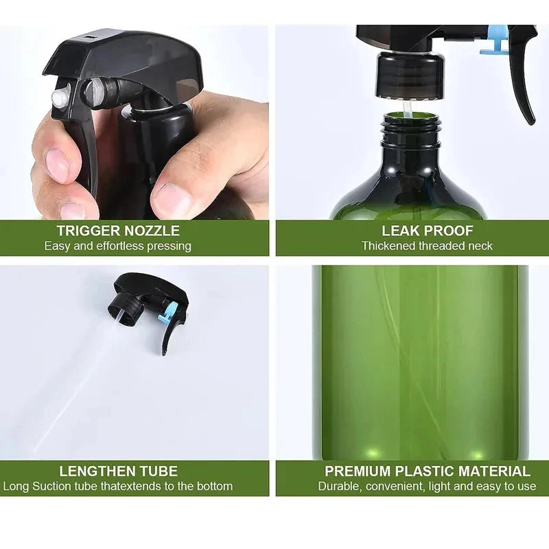 300ml Refillable Plastic Spray Bottle Household Multipurpose Liquid Dispensing Sprayer Adjustable Spray Head Leak Resistant,