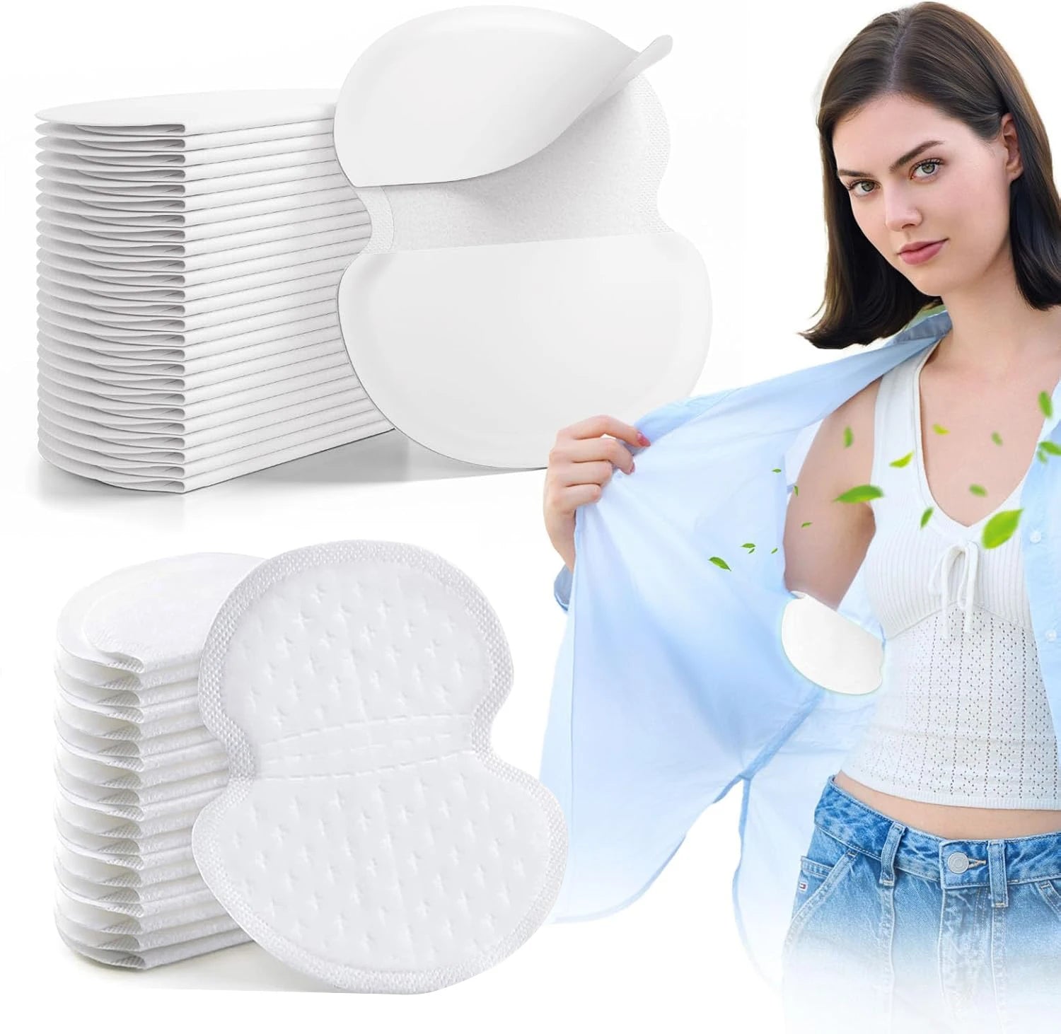 10-80Pcs Underarm Sweat Pads for Women and Men Fight Hyperhidrosis Comfortable Unflavored Non Visible Extra Adhesive Disposable