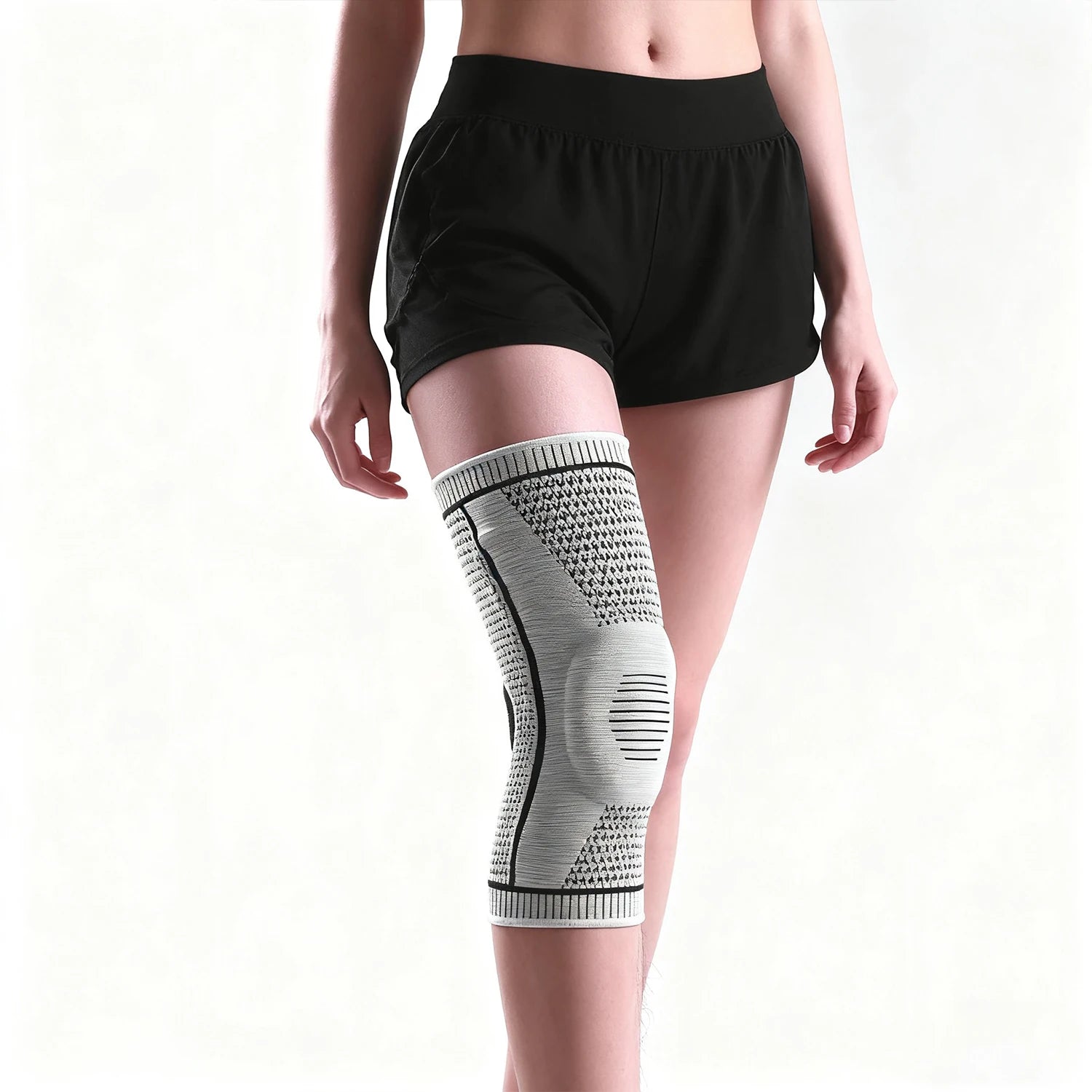 1 PC Knee Pads Strap Patella Medial Support Meniscus Silicone Compression Protection Sport Knee Braces Basketball Running Prot
