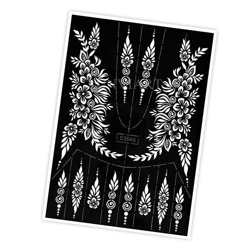 Reusable Stencil for Henna Flower Mehndi Design Tattoo Template for Women Henna Tattoo Stencil for Hand Foot Body Painting