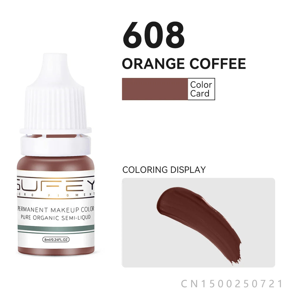 33 Colors Permanent Makeup Pigment Lip Tattoo Inks Vegan Eyebrows Microblading Pigments 8ml Body Art Ink for PMU Artists