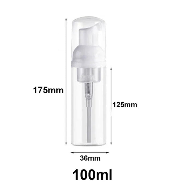 2Pcs 30ml 50ml 60ml 100ml Plastic Foam Pump Bottle Empty Face Eyelashes Cosmetic Bottle Cleaner Soap Dispenser Foam Bottle