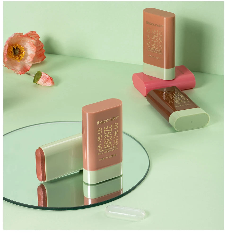 Multi-function Blush Stick Face Makeup Waterproof Easy Color Rouge Blusher Cream Contour Rendering Brightening Contour Makeup