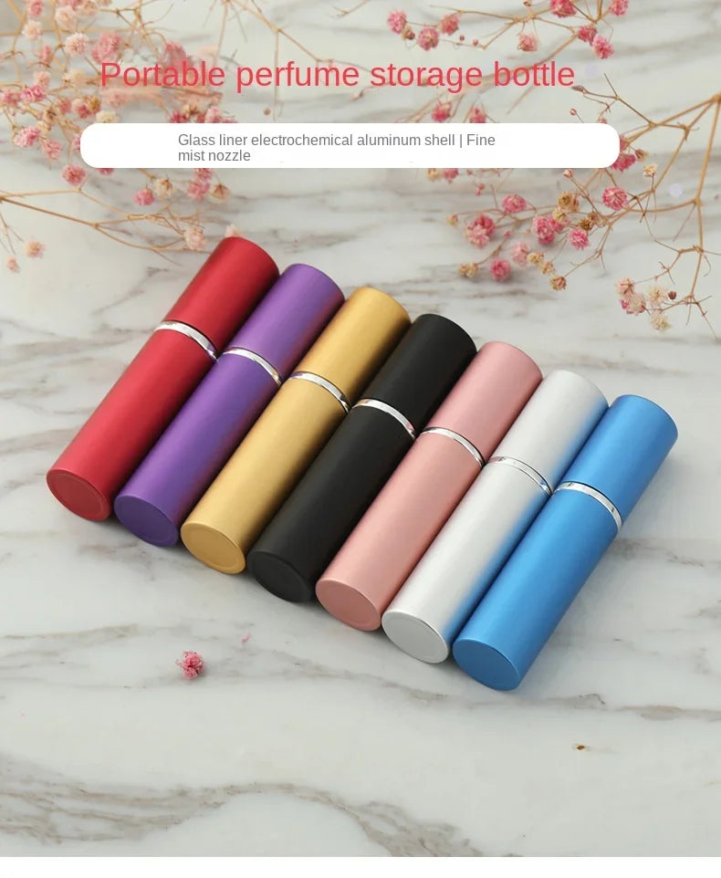 5ml Portable Refillable Perfume Bottle With Atomizer Empty  Aluminum Parfume Case Container Spray Bottle Travel