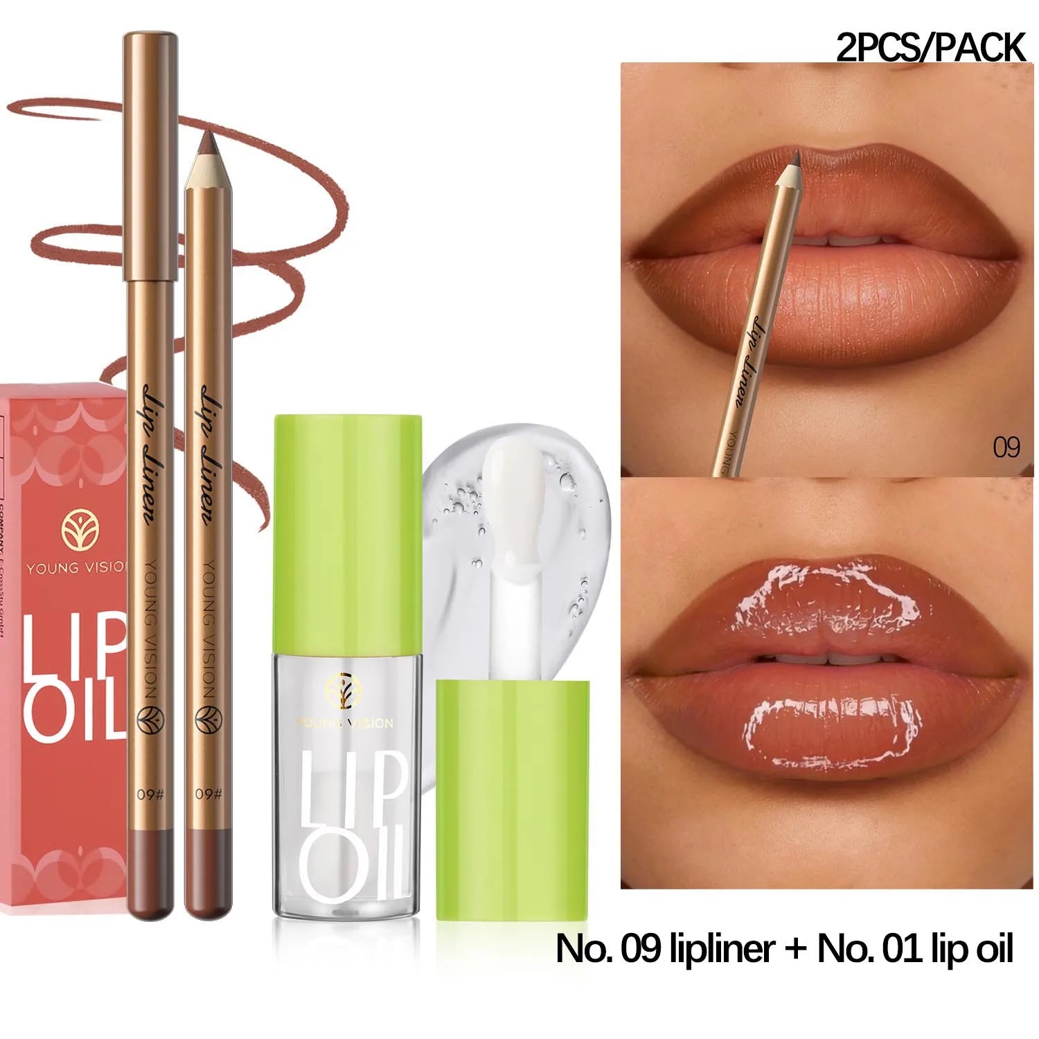 USHAS 12 Color Lip Liner + LIPSTICK Set Easy Coloring Matte Lipstick Long lasting nude red lipstick