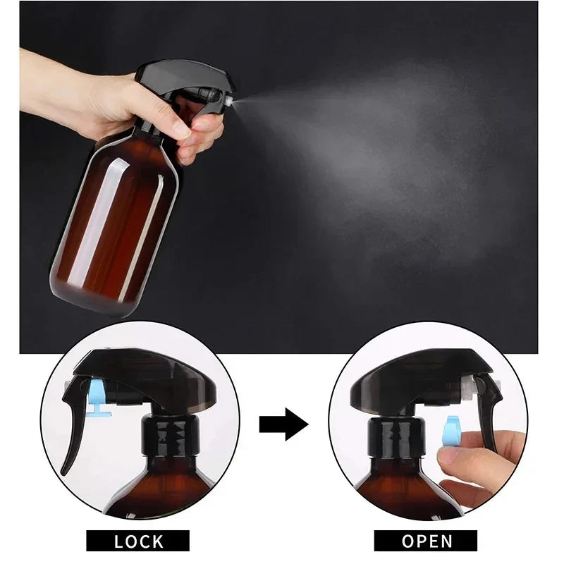 300ml Refillable Plastic Spray Bottle Household Multipurpose Liquid Dispensing Sprayer Adjustable Spray Head Leak Resistant,