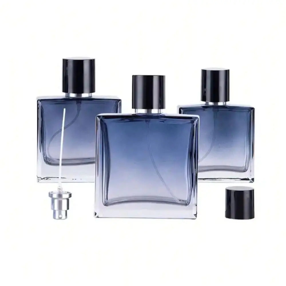 1Pc30Ml/50Ml/100Ml Gradient Blue Glass Perfume Sprayer - Portable Refillable Travel Spray Bottle for Perfume, Cosmetics, and Liquids, Perfume Bottle