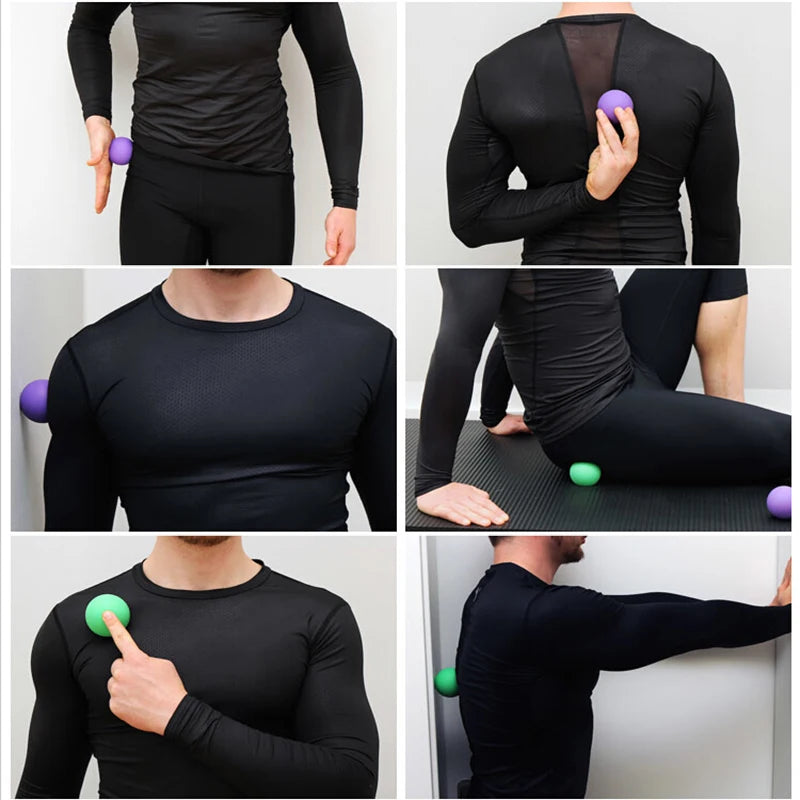 Rubber Fascia Massage Ball Lacrosse Balls Yoga Fitness Exerciser Deep Tissue Muscle Relaxation Foot Back Shoulder Healt Care