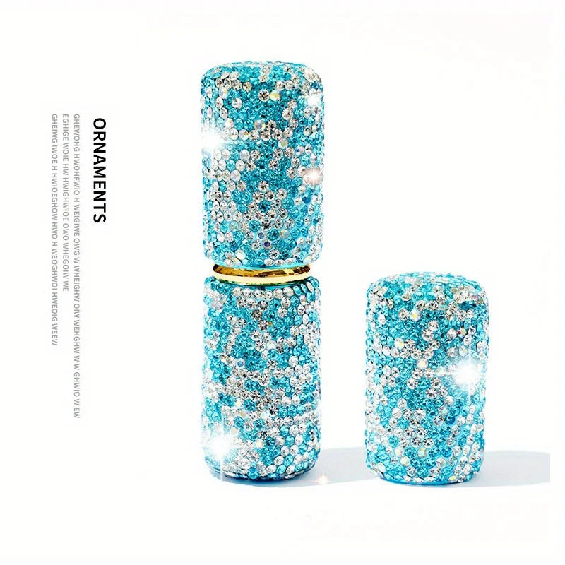10ml Crystal Perfume Spray Bottle Travel Refillable Bottles Mini Potable Bling Glitter Empty Cosmetic Containers Atomizer Bottle
