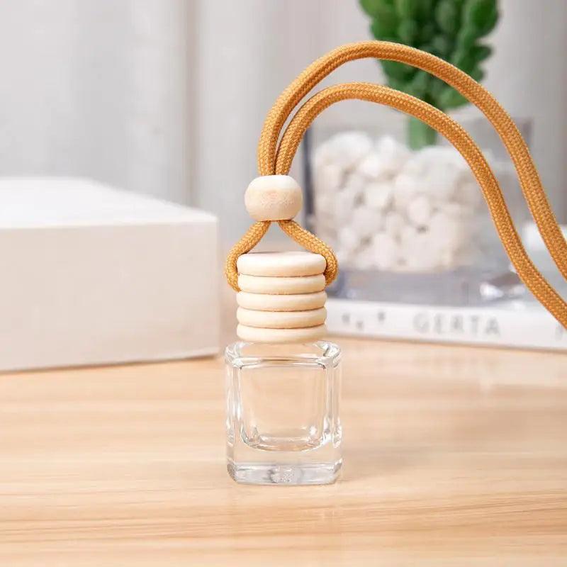 1Pcs Car Essential Oil Diffuser Fragrance Air Freshener Scent Perfume Bottle Ornament Small Round Cap Empty Bottle Pendant