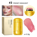 3-in-1Blush Stick Lasting Brightens Facial Cheek Stick Moisturizing Flash Lip Gloss Makeup Lip Gloss Face Rouge