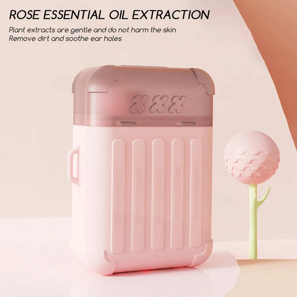 180/240PC Ear Piercing Cleaning Effective Ear Hole Cleaner Tool Disposable Earrings Hole Clean Paper Line for Removing Dirt Odor