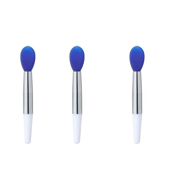 3-Piece Silicone Lip Brush Mini Lip Mask Brush Portable Lipstick Makeup Brush Transparent Applicator Eye Black Stick Makeup Tool