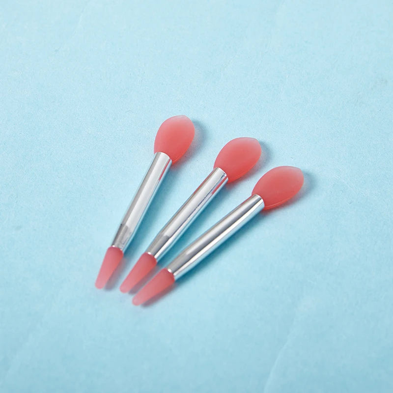 3PCS Silicone Lip Balms Lip Mask Brush With Sucker Dust Cover Lipstick Cosmetic Makeup Brushes Lipstick Brush Storage Box