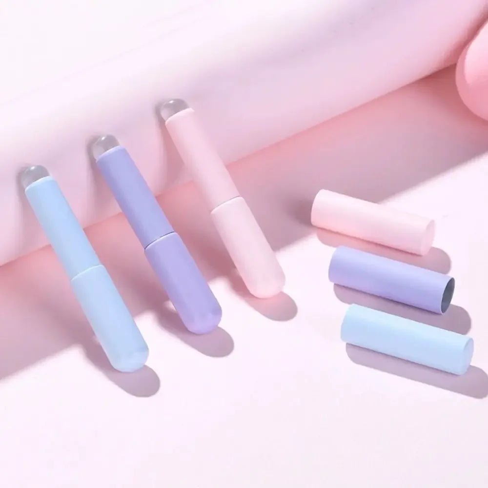 CNKESS Reusable Lip Brushes Multifunction Round Head Silicone Lipstick Brush Applicator Elastic Lip Gloss Makeup Brushes Woman