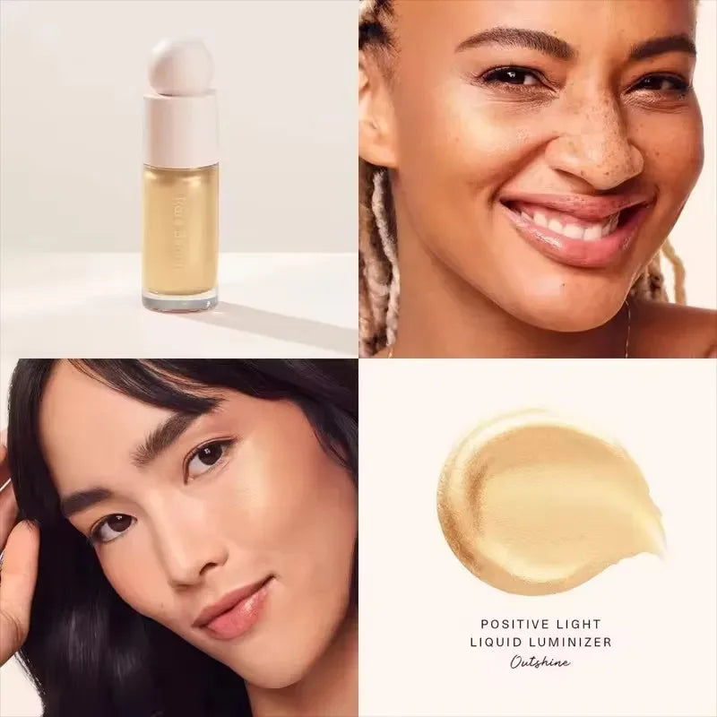 Rare Beauty Light Silky Touch Highlighter Soft Pinch Liquid Blusher Positive Light Lqiuid Luminizer Lasting Oil Control Makeup