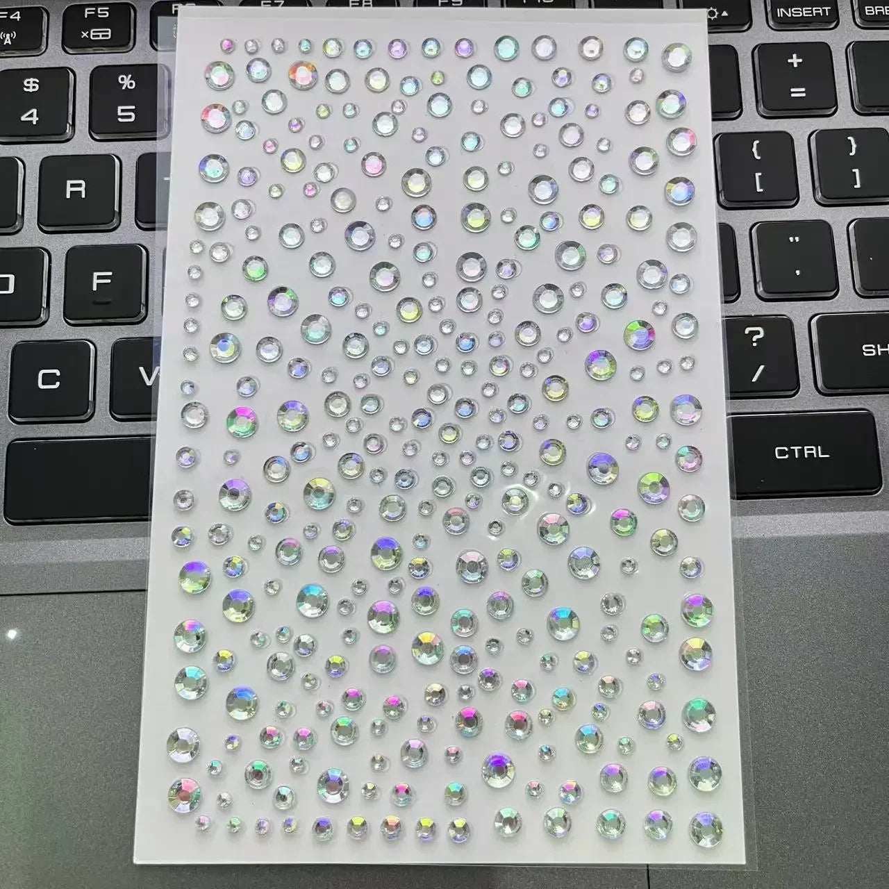 Rhinestone Acrylic Face Decoration Sticker Party Eyes Makeup Crystal Self-adhesive DIY Sticker Girls Face Diamond Tattoo Sticker