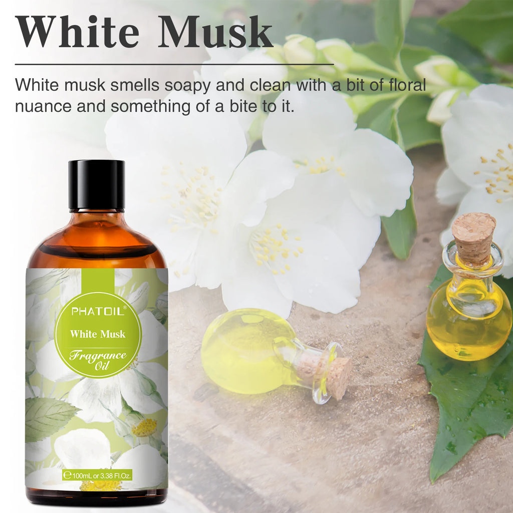 PHATOIL 100ml Aroma Fragrance Oil For Soap & Candle Making Fresh Linen Bubble Gum Baby Powder Angel Aromatherapy Essential Oils