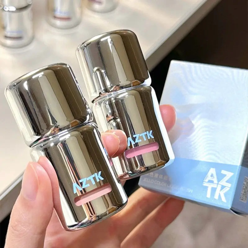 AZTK JC04 Water To Powder Liquid Blush Soft Matte Natural Flush Brightening Cheek Tint Lightweight Blendable Waterproof Makeup