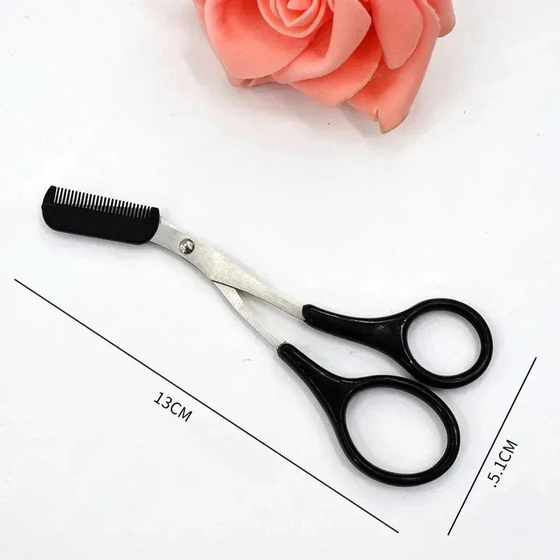 1/3PCS Eyebrow Trimmer Makeup Tools Stainless Steel Eyebrow Scissors with Comb Hair Removal  Eyebrows Shaping Makeup Tools