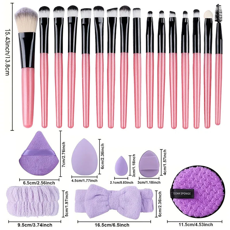 Makeup Brush Set 20Pcs Kit Soft Fluffy Eye Shadow Brushes Cosmetic Foundation Powder Highlighter Blending Beauty Tool Beginners