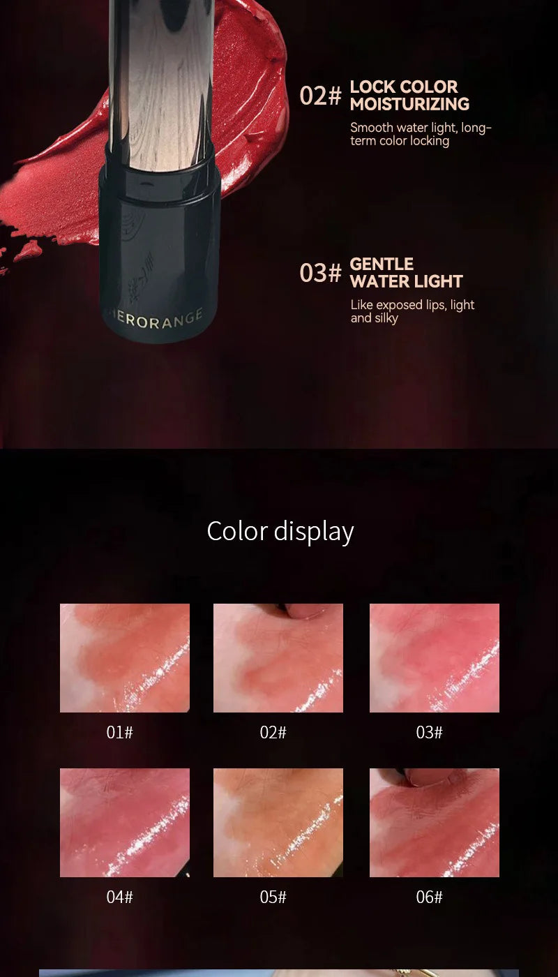 Lipstick Red Brown Lipstick Waterproof Moisturizing Mirror Lipstick Lip Gloss Natural Long-Lasting Makeup Valentine's Day Gift