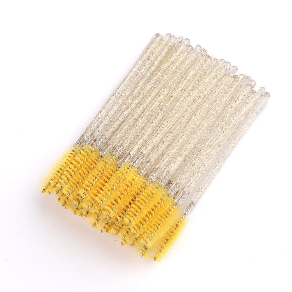 100Pcs Disposable Eyelash Brushes Spoolie Mascara Wands For Eyelash Extension Household Salon Cosmetic Supply