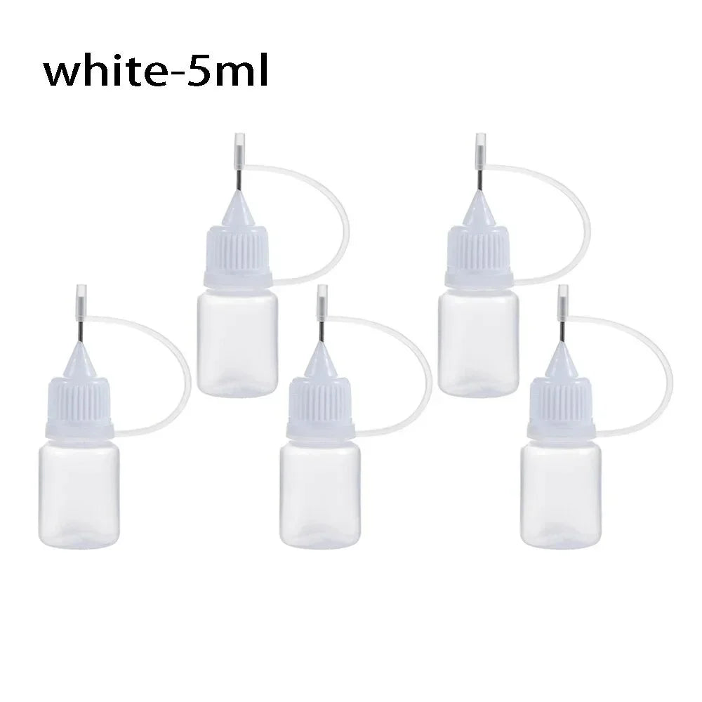 5pcs/set 5/10/20/30/50/100ML Needle Tip Glue Applicator Bottle for Paper Quilling DIY Scrapbooking Paper Craft Tool