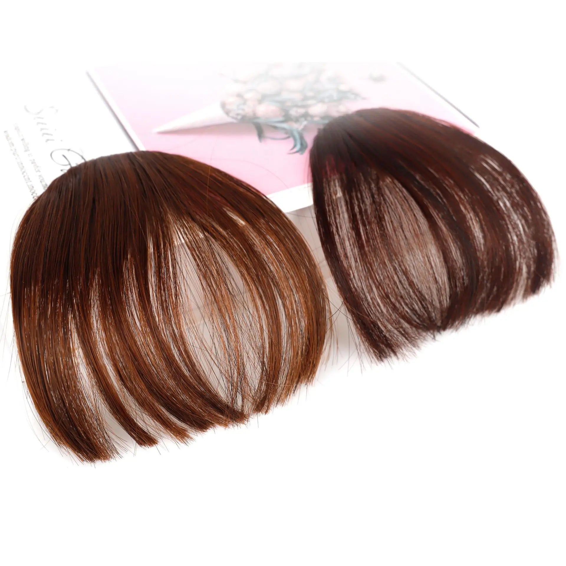 Synthetic Air Bangs Hair Clip-In Extension Heat Resistant Invisible Hairpiece Women Natural Black Bangs Hair Clip Hair Extension