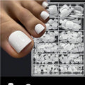 120PCS/PCS  Women'S White Fake Toe Nail Press, Perfectly Fits The Nail, Reusable Acrylic Fake Toe Nail