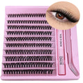 200 Pieces of Single Cluster False Eyelash Set, Faux Mink Fur Eyelashes, Fluffy and Natural, Mixed Length 10-16mm