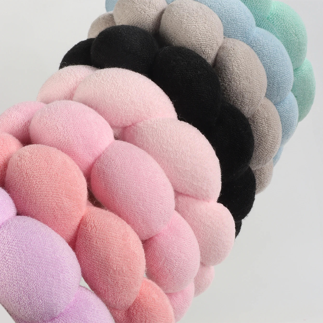 1/3Pcs Fashion Microfiber Washing Wristbands Scrunchies Puffy Headband Spa Bubble Headband for Washing Face Makeup Shower Skincare