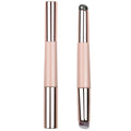 2 In 1 Silicone Lip Brush Concealer Brush Wooden Handle Lipstick Lip Balm Applicator with Cap Travel Makeup Brush Beauty Tools