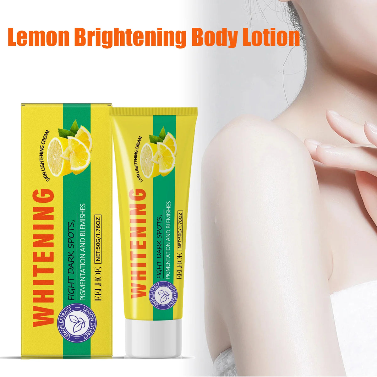 Lemon Brightening Body Lotion Gently Moisturizes Dry Skin Even Skin Tone Whitening Nourishing Lightening Body Cream