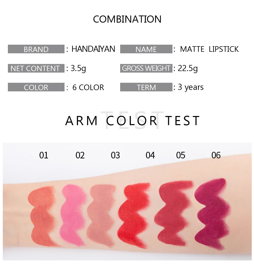 12-Color Matte Lipstick , Non-Fading, Non-Stick Cup Long-Lasting Velvet Finish, Smooth Matte Lip Color Waterproof Smudge-proof