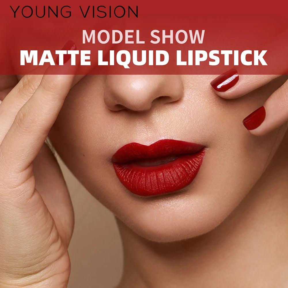 6pcs/pack lip gloss set, long-lasting non stick cup liquid lipstick velvet matte lip gloss