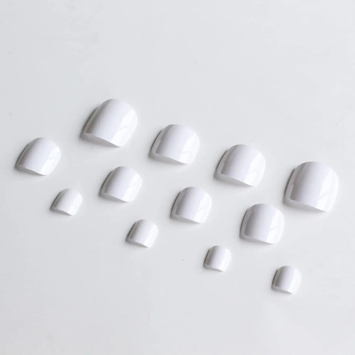 120PCS/PCS  Women'S White Fake Toe Nail Press, Perfectly Fits The Nail, Reusable Acrylic Fake Toe Nail